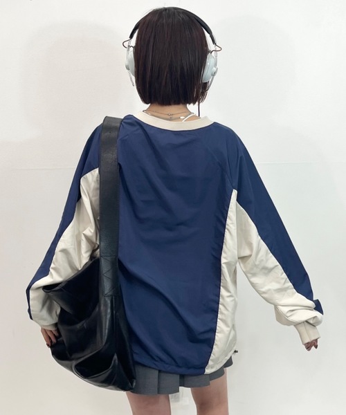 nemne store（ネンネストア）の「【Ne/Flim】配色ナイロンシャツ