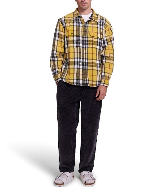 DEUS EX MACHINA(デウスエクスマキナ)の「VACAY CHECK SHIRT コットン素材 フランネルシャツ チェックシャツ(シャツ/ブラウス・メンズ・レモンイエロー/ターコイズブルー・MEDIUM/LARGE)」の4枚目の写真
