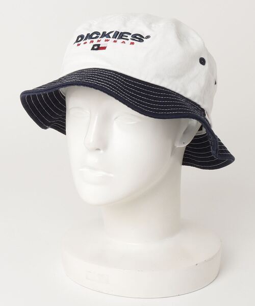 Dickies（ディッキーズ）の「Dickies　EX BIO WASH BUCKET HAT（ハット・レディース・ホワイト/グリーン/ブラック/ブルー・FREE）」の3枚目の写真