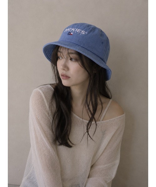 Dickies（ディッキーズ）の「Dickies　EX BIO WASH BUCKET HAT（ハット・レディース・ホワイト/グリーン/ブラック/ブルー・FREE）」の2枚目の写真