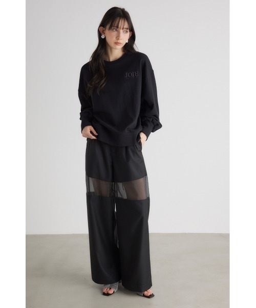 rienda(リエンダ)の「メッセージロゴスウェットトップス 春服(スウェット・レディース・ブラック/ライトピンク/チャコールグレー/ホワイト・FREE)」の6枚目の写真