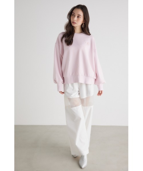 rienda(リエンダ)の「メッセージロゴスウェットトップス 春服(スウェット・レディース・ブラック/ライトピンク/チャコールグレー/ホワイト・FREE)」の21枚目の写真