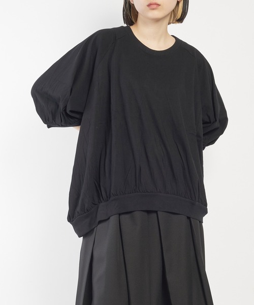 gomme（ゴム）の「24/-天竺 ギャザーT（Tシャツ/カットソー）」 - WEAR