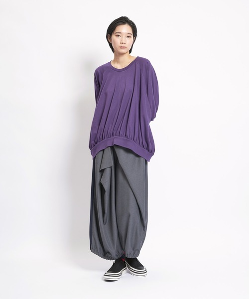 gomme（ゴム）の「24/-天竺 ギャザーT（Tシャツ/カットソー）」 - WEAR