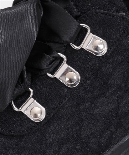 axes femme POETIQUE（アクシーズファムポエティック）の「サテンリボンスニーカー（スニーカー・レディース・ホワイト/ブラック・MEDIUM/LARGE）」の14枚目の写真