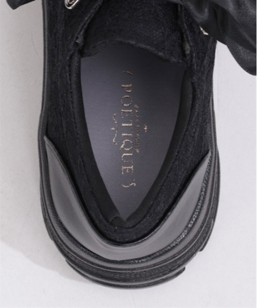 axes femme POETIQUE（アクシーズファムポエティック）の「サテンリボンスニーカー（スニーカー・レディース・ホワイト/ブラック・MEDIUM/LARGE）」の15枚目の写真