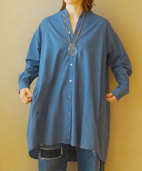 journal standard luxe◆キャンブリック スタンドシャツ JOURNAL STANDARD LUXE（ジャーナルスタンダード ラックス）の