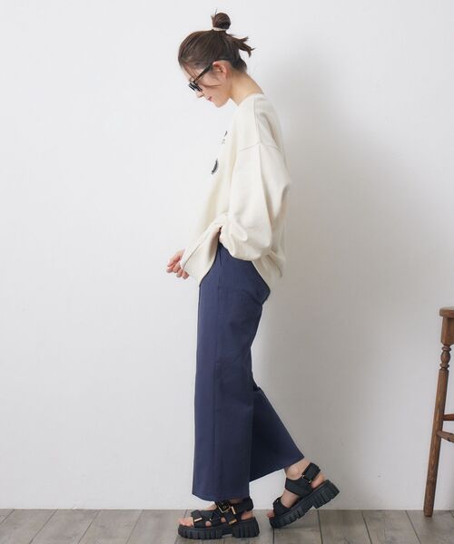 RETRO GIRL（レトロガール）の「ユニフォームトレーナー（Tシャツ/カットソー・レディース・ダークグレー/ダークブルー/ナチュラル・FREE）」の6枚目の写真