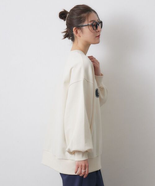 RETRO GIRL（レトロガール）の「ユニフォームトレーナー（Tシャツ/カットソー・レディース・ダークグレー/ダークブルー/ナチュラル・FREE）」の9枚目の写真