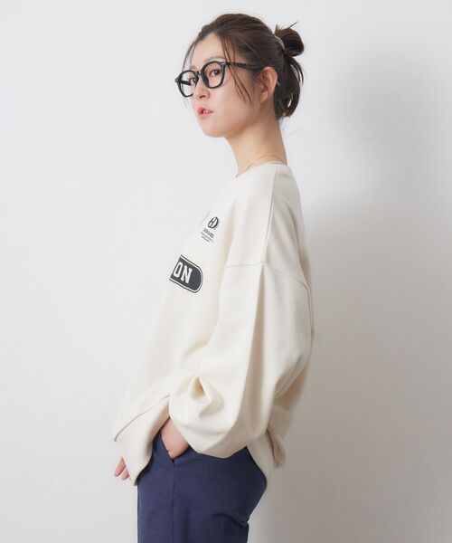 RETRO GIRL（レトロガール）の「ユニフォームトレーナー（Tシャツ/カットソー・レディース・ダークグレー/ダークブルー/ナチュラル・FREE）」の10枚目の写真