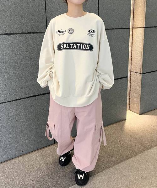 RETRO GIRL（レトロガール）の「ユニフォームトレーナー（Tシャツ/カットソー・レディース・ダークグレー/ダークブルー/ナチュラル・FREE）」の12枚目の写真