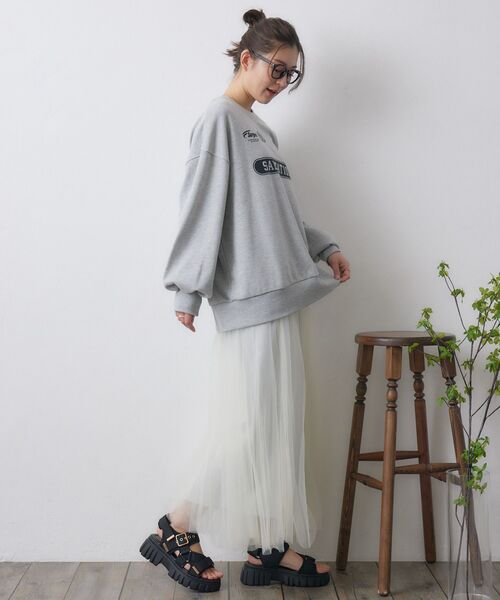 RETRO GIRL（レトロガール）の「ユニフォームトレーナー（Tシャツ/カットソー・レディース・ダークグレー/ダークブルー/ナチュラル・FREE）」の15枚目の写真