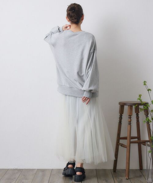 RETRO GIRL（レトロガール）の「ユニフォームトレーナー（Tシャツ/カットソー・レディース・ダークグレー/ダークブルー/ナチュラル・FREE）」の17枚目の写真