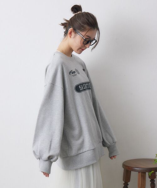 RETRO GIRL（レトロガール）の「ユニフォームトレーナー（Tシャツ/カットソー・レディース・ダークグレー/ダークブルー/ナチュラル・FREE）」の19枚目の写真