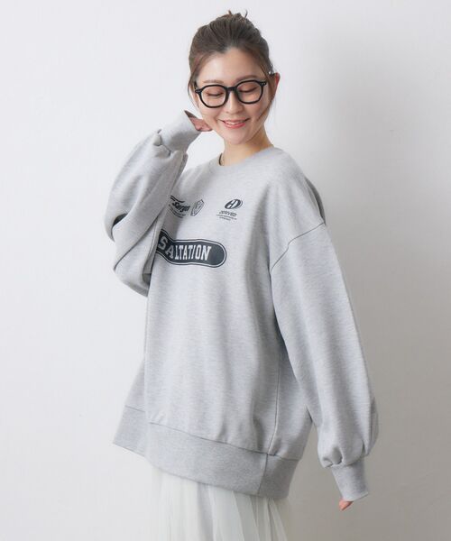 RETRO GIRL（レトロガール）の「ユニフォームトレーナー（Tシャツ/カットソー・レディース・ダークグレー/ダークブルー/ナチュラル・FREE）」の20枚目の写真