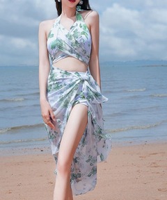 セール】PISCESS/パイシス Flower Splash Tube Top Skirt Set