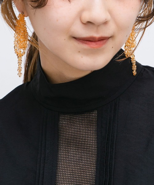 KBF（ケイビーエフ）の「リボンビーズピアス（ピアス（両耳用）・レディース・クリア/オレンジ・ONE）」の5枚目の写真