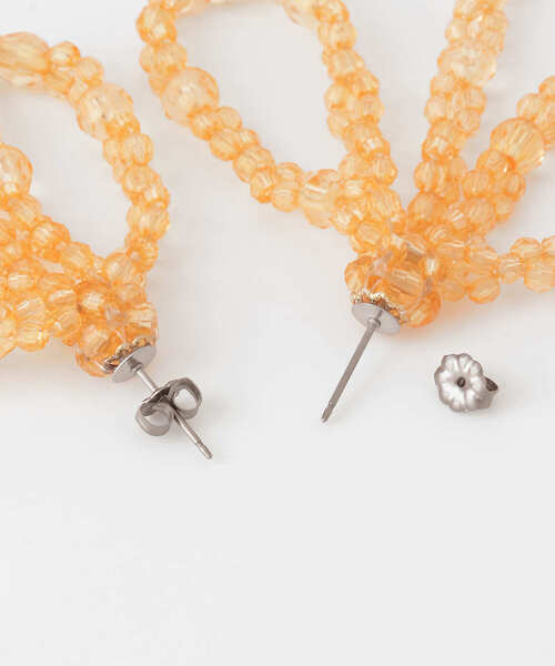 KBF（ケイビーエフ）の「リボンビーズピアス（ピアス（両耳用）・レディース・クリア/オレンジ・ONE）」の9枚目の写真