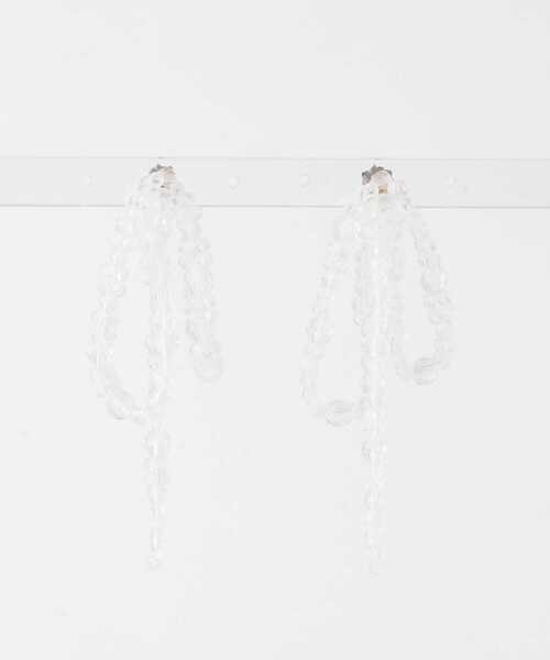 KBF（ケイビーエフ）の「リボンビーズピアス（ピアス（両耳用）・レディース・クリア/オレンジ・ONE）」の10枚目の写真