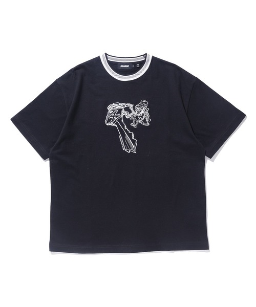 XLARGE(エクストララージ)の「THUG LIFE S/S TEE(Tシャツ/カットソー・メンズ・ブラック/グリーン/ネイビー・XL/L/M/S)」の2枚目の写真