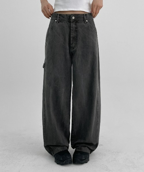 BLACKUP（ブラックアップ）の「[MADE] クルア SET - ワイドパンツ（カーゴパンツ・レディース・チャコールグレー・MEDIUM/SMALL）」の3枚目の写真