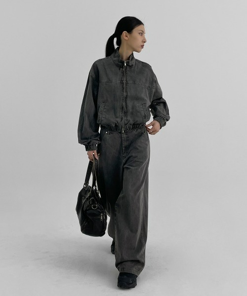 BLACKUP（ブラックアップ）の「[MADE] クルア SET - ワイドパンツ（カーゴパンツ・レディース・チャコールグレー・MEDIUM/SMALL）」の6枚目の写真