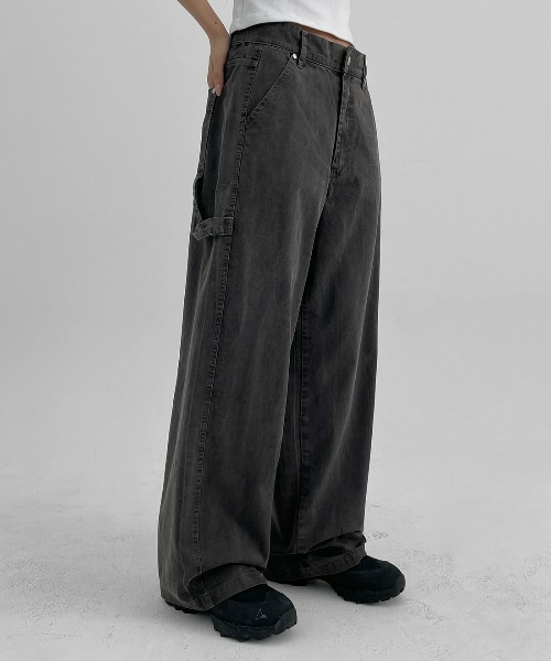 BLACKUP（ブラックアップ）の「[MADE] クルア SET - ワイドパンツ（カーゴパンツ・レディース・チャコールグレー・MEDIUM/SMALL）」の2枚目の写真