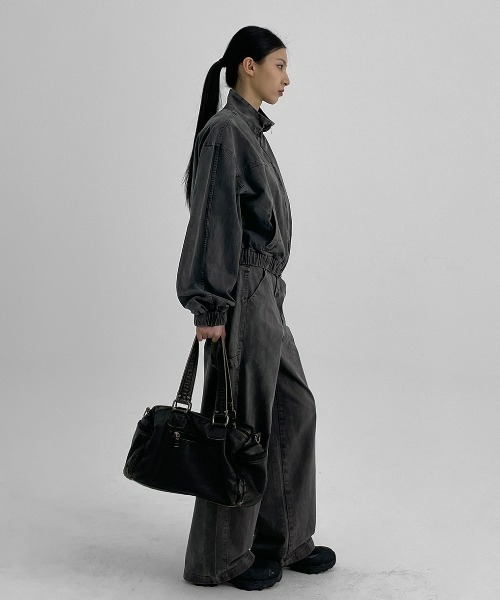 BLACKUP（ブラックアップ）の「[MADE] クルア SET - ワイドパンツ（カーゴパンツ・レディース・チャコールグレー・MEDIUM/SMALL）」の8枚目の写真