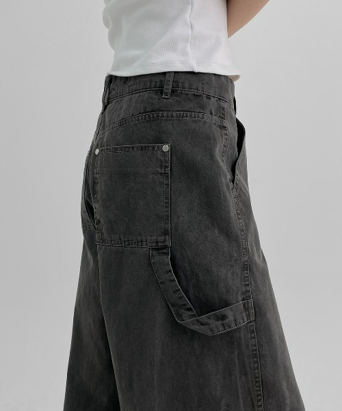 BLACKUP（ブラックアップ）の「[MADE] クルア SET - ワイドパンツ（カーゴパンツ・レディース・チャコールグレー・MEDIUM/SMALL）」の4枚目の写真