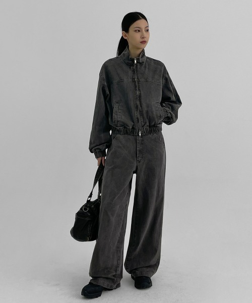 BLACKUP（ブラックアップ）の「[MADE] クルア SET - ワイドパンツ（カーゴパンツ・レディース・チャコールグレー・MEDIUM/SMALL）」の7枚目の写真