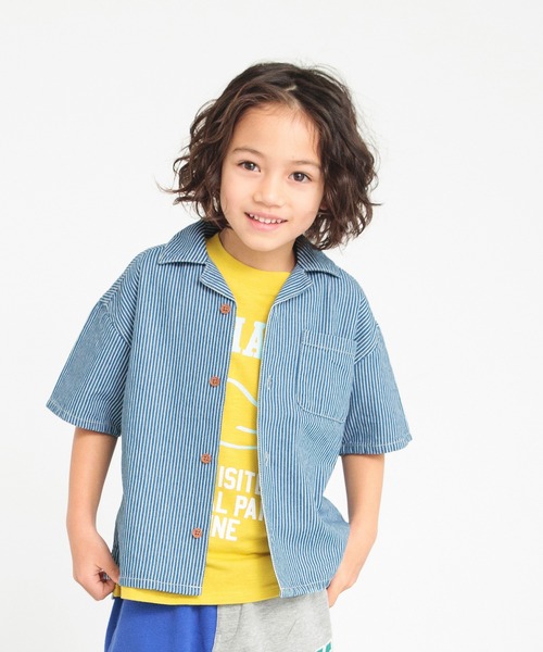 BREEZE(ブリーズ)の「【一部セットアップ可】シェフシャツ_一部WEB限定カラー・サイズ(シャツ/ブラウス・キッズ・ベージュ/ブラウン/キャメル/チャコール/インディゴブルー/エメラルド/その他10/ネイビー/オフホワイト/パープル・80/90/100/110/120/130/140/150)」の10枚目の写真