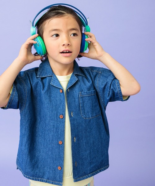 BREEZE(ブリーズ)の「【一部セットアップ可】シェフシャツ_一部WEB限定カラー・サイズ(シャツ/ブラウス・キッズ・ベージュ/ブラウン/キャメル/チャコール/インディゴブルー/エメラルド/その他10/ネイビー/オフホワイト/パープル・80/90/100/110/120/130/140/150)」の7枚目の写真