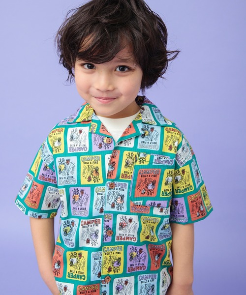 BREEZE(ブリーズ)の「【一部セットアップ可】シェフシャツ_一部WEB限定カラー・サイズ(シャツ/ブラウス・キッズ・ベージュ/ブラウン/キャメル/チャコール/インディゴブルー/エメラルド/その他10/ネイビー/オフホワイト/パープル・80/90/100/110/120/130/140/150)」の5枚目の写真