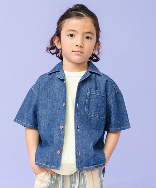 BREEZE(ブリーズ)の「【一部セットアップ可】シェフシャツ_一部WEB限定カラー・サイズ(シャツ/ブラウス・キッズ・ベージュ/ブラウン/キャメル/チャコール/インディゴブルー/エメラルド/その他10/ネイビー/オフホワイト/パープル・80/90/100/110/120/130/140/150)」の11枚目の写真