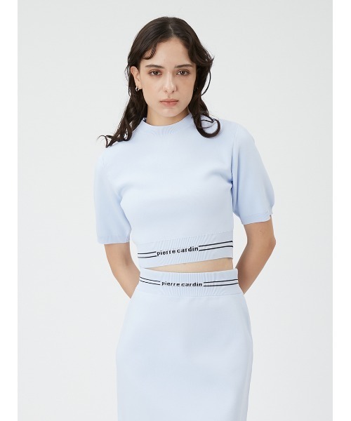 FRAY I.D - pierre cardin FRAY.ID カシミヤ ニット アンサンブル 白 FRAY I.D（フレイアイディー）の「【pierre cardin】ハーフスリーブ