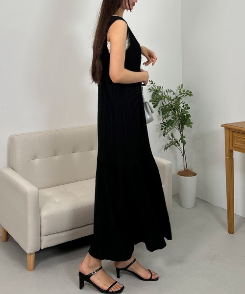INGNI(イング)の「【WEB限定】楊柳ノースリティアードワンピース(ワンピース・レディース・ピンクベージュ/アイボリー/ブラック・M)」の12枚目の写真