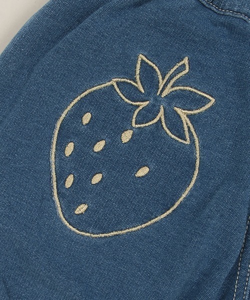 sense of wonder（センスオブワンダー）の「ニットデニムいちごショートパンツ（デニムパンツ・キッズ・ネイビー・80ｃｍ/90cm/100cm/110cm/120cm）」の5枚目の写真