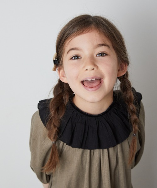 riziere(リジェール)の「フリルギャザー付け襟(付け襟・キッズ・ブラック/ネイビー・FREE)」の6枚目の写真