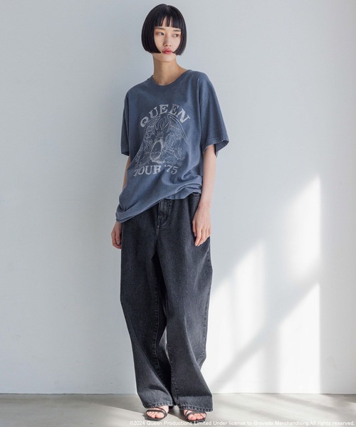 yuw（ユウ）の「ＱＵＥＥＮ　ＴＯＵＲ　Ｔｅｅ 113594（Tシャツ/カットソー・レディース・ブルー・FREE）」の3枚目の写真