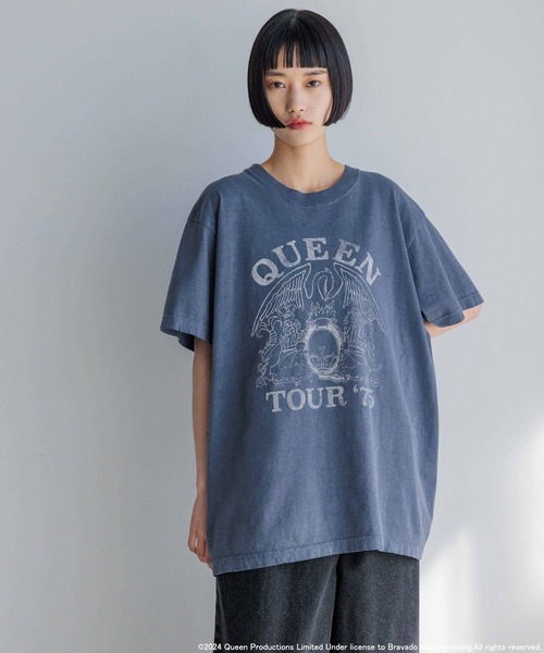 yuw（ユウ）の「ＱＵＥＥＮ　ＴＯＵＲ　Ｔｅｅ 113594（Tシャツ/カットソー・レディース・ブルー・FREE）」の5枚目の写真