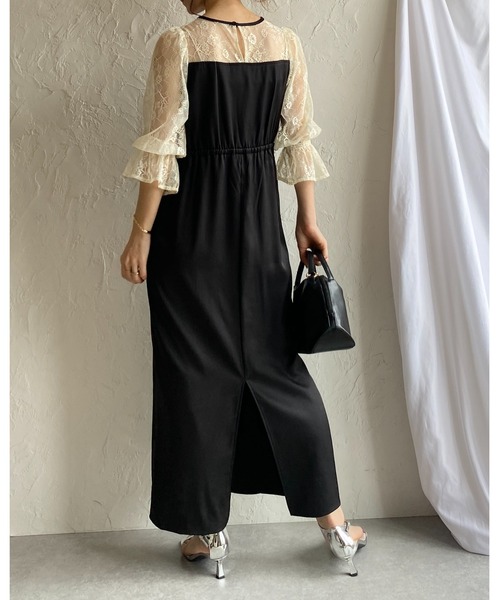 She's Closet（シーズクローゼット）の「異素材切り替え五分袖