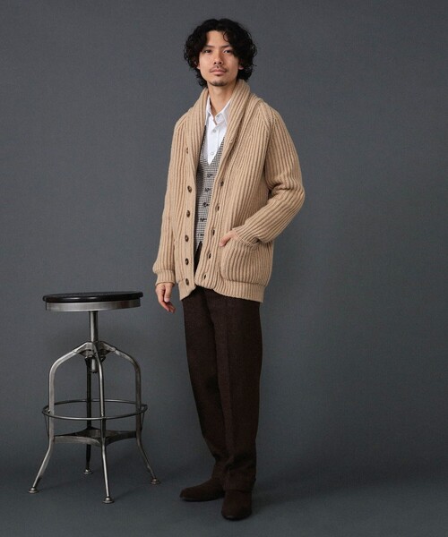 【セール】TAGLIATORE / 別注 ミックスファブリック ハウンドトゥース ジレ（ベスト）｜TAGLIATORE（タリアトーレ）