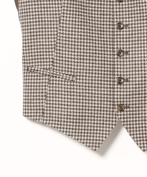 【セール】TAGLIATORE / 別注 ミックスファブリック ハウンドトゥース ジレ（ベスト）｜TAGLIATORE（タリアトーレ）