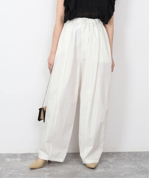 【新品】SLOBE IENA ボトムス　ワイドパンツ ホワイト ブラック　リボン SLOBE IENA｜スローブイエナのパンツ（ワイド・ルーズ）通販
