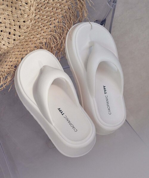 CIAOPANIC TYPY(チャオパニックティピー)の「■厚底トングサンダル(サンダル・レディース・イエロー/ピンク/オフホワイト/ブラック・SMALL/MEDIUM/LARGE)」の16枚目の写真