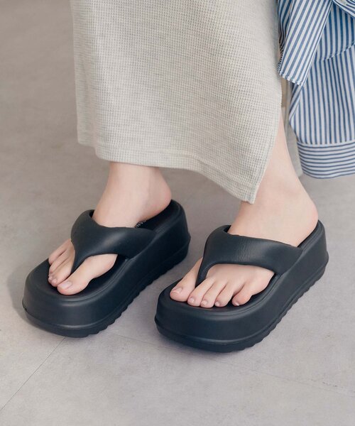 CIAOPANIC TYPY(チャオパニックティピー)の「■厚底トングサンダル(サンダル・レディース・イエロー/ピンク/オフホワイト/ブラック・SMALL/MEDIUM/LARGE)」の17枚目の写真