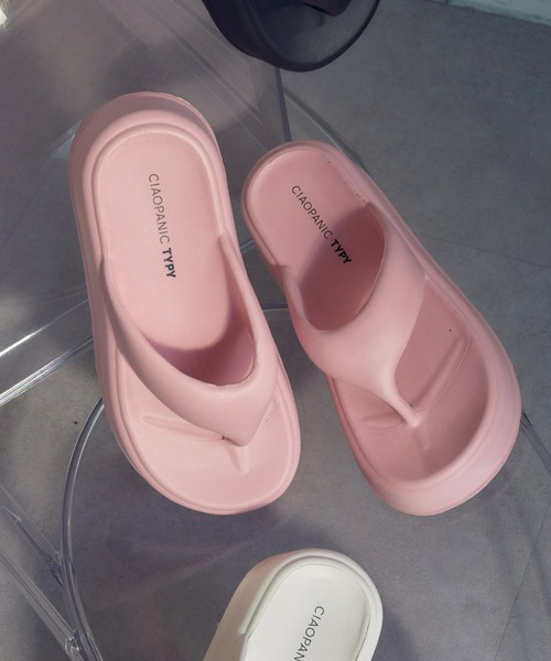 CIAOPANIC TYPY(チャオパニックティピー)の「■厚底トングサンダル(サンダル・レディース・イエロー/ピンク/オフホワイト/ブラック・SMALL/MEDIUM/LARGE)」の4枚目の写真