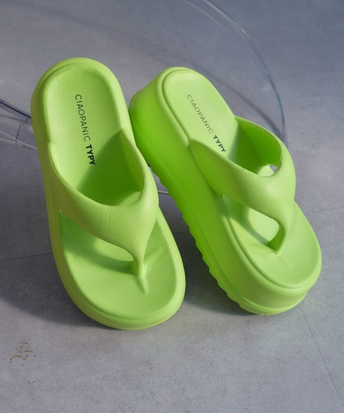 CIAOPANIC TYPY(チャオパニックティピー)の「■厚底トングサンダル(サンダル・レディース・イエロー/ピンク/オフホワイト/ブラック・SMALL/MEDIUM/LARGE)」の3枚目の写真