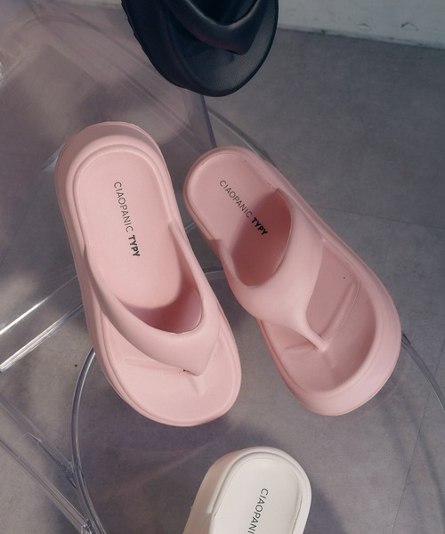 CIAOPANIC TYPY(チャオパニックティピー)の「■厚底トングサンダル(サンダル・レディース・イエロー/ピンク/オフホワイト/ブラック・SMALL/MEDIUM/LARGE)」の7枚目の写真