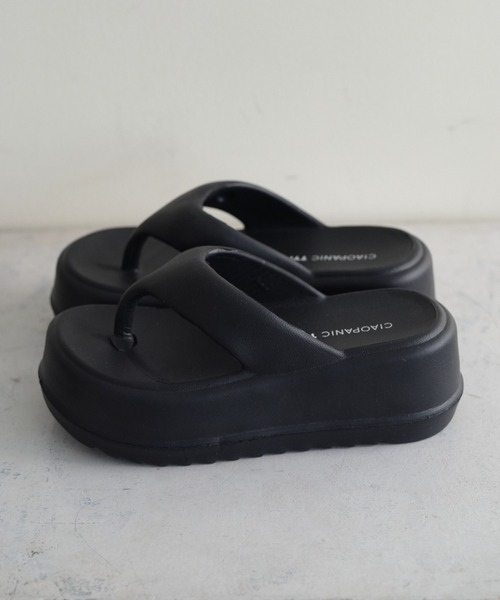 CIAOPANIC TYPY(チャオパニックティピー)の「■厚底トングサンダル(サンダル・レディース・イエロー/ピンク/オフホワイト/ブラック・SMALL/MEDIUM/LARGE)」の10枚目の写真